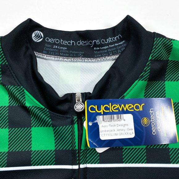 Aero Tech Long Sleeve Sprint Jersey Lumberjack Brushed Fleece Cycling Jersey NEW - Picture 4 of 5